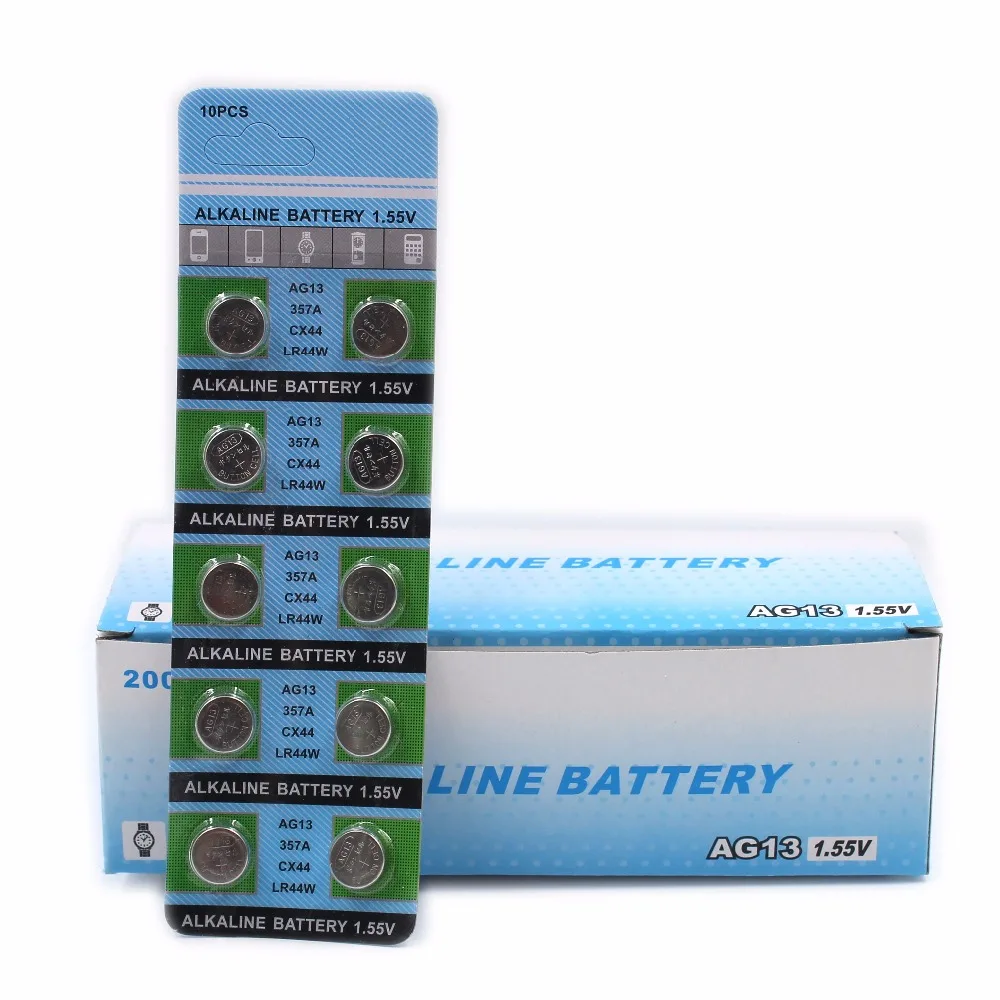

10pcs AG13 LR44 357 Button Batteries R44 A76 SR1154 LR1154 Cell Coin Alkaline Battery 1.55V G13 For Watch Toys Remote
