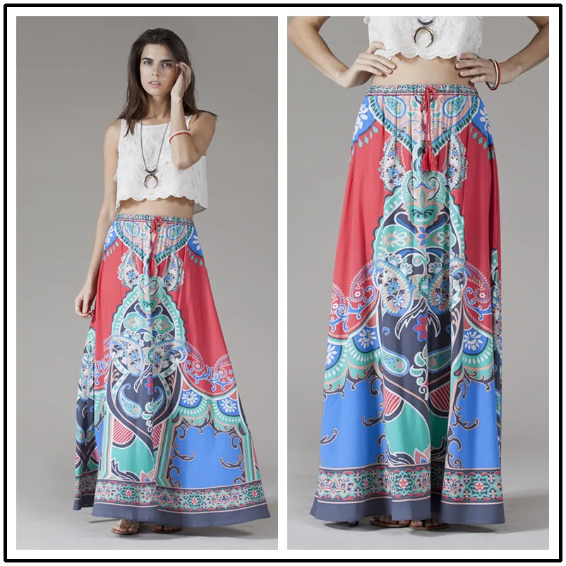 Bohemian Hippie Clothes Mexican Clothes Hippie Long Skirts Dashiki Maxi
