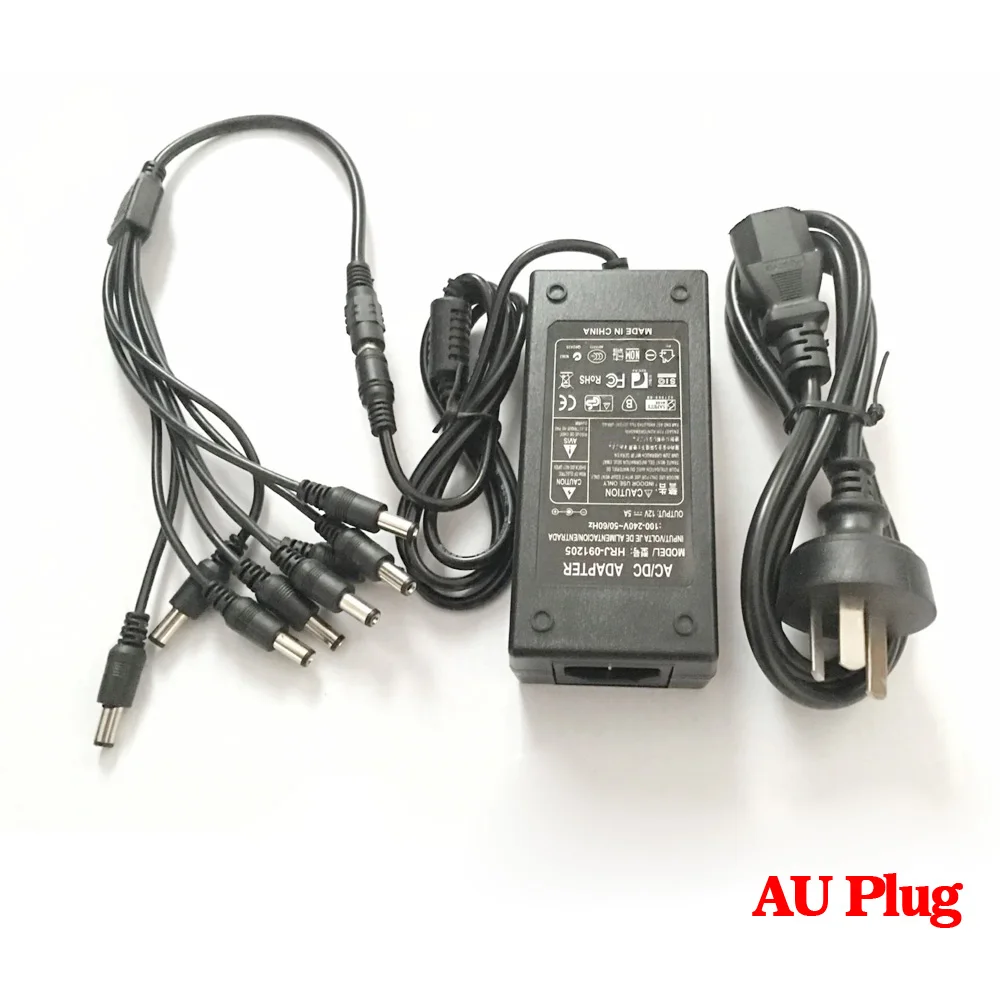 Низкая цена адаптер переменного тока для DC 12 В 5A 60 Вт светодиодный блок питания зарядное устройство для 5050/3528 SMD светодиодный свет или ЖК-монитор CCTV
