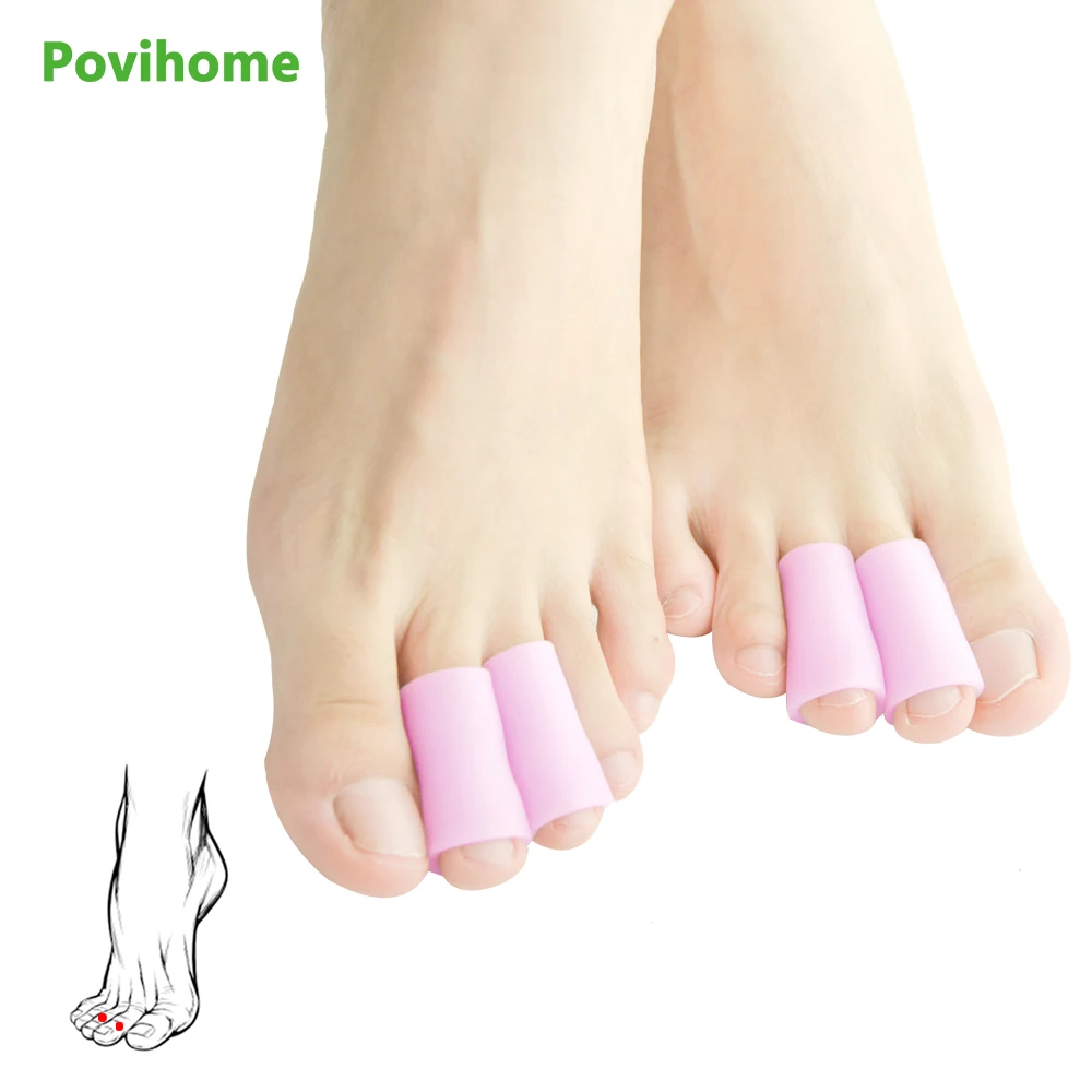 

4 Pairs Of Purple Silicone Corn Set Corn Cover Valgus Opening Trimmer Toe Protector D0851