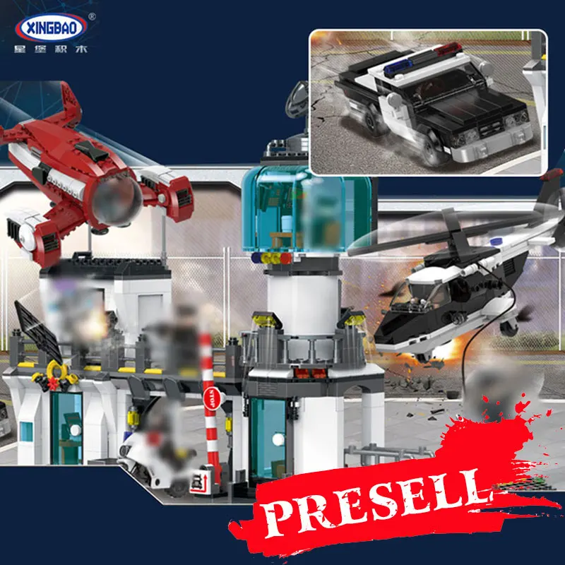 

XingBao 02106 1480Pcs New City Series The Police Station Escape Set Model Building Blocks Bricks Toys For Kids Christmas Gifts