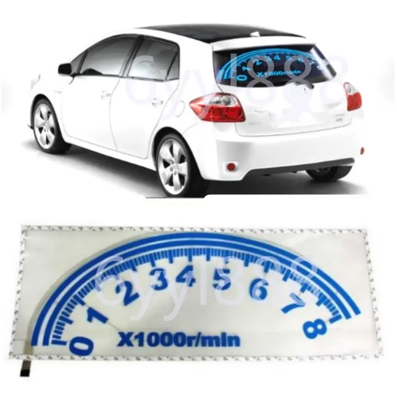 

Car Sticker Music Rhythm LED Flash Light Lamp Sound Activated Equalizer Blue 80*30CM Yellow Red Green Pink