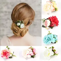 Свадебный цветок зажим для волос заколки заколка Свадебные украшения аксессуары для волос пляжные Hairwear головные уборы