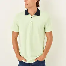 Trendyol мятный мужской короткий рукав обычный крой воротник поло Футболка TMNSS19PO0036