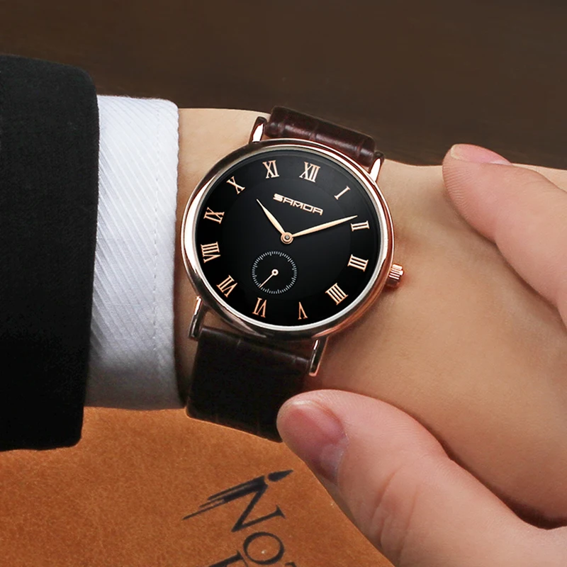Супер тонкие кварцевые повседневные наручные часы Geneva SANDA брендовые кожаные аналоговые кварцевые часы мужские модные Relojes Hombre