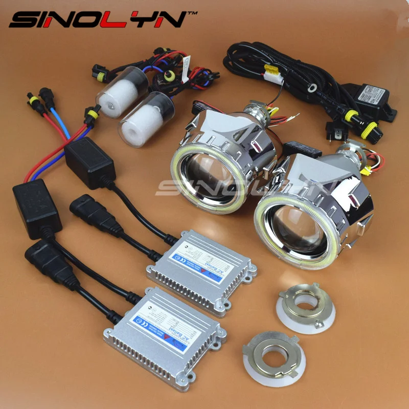 HID Bi xenon Lens Projector Headlight Full Metal 2.5 inches Headlamp