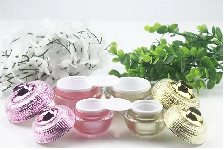 

20 шт., бесплатная доставка, 10, 15, 20 г, яркие, золотистые, серебристые, акриловые, фотообои, образцы пустых косметических контейнеров