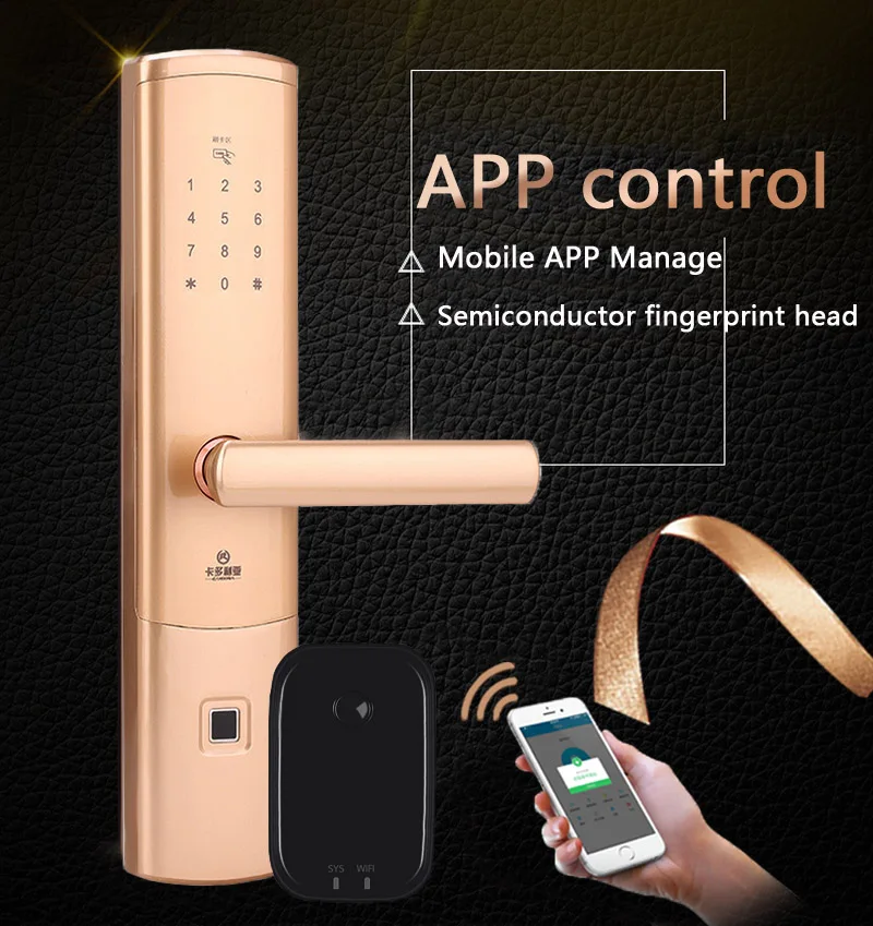 Cellphone Remote Controlled Doorlock Intelligent Smart Password Door Lock