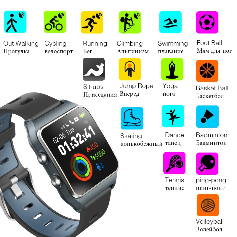 Makibes BR3 GPS 17 arten sport Smart Uhr Männer IP68 Wasserdichte Tragbare Geräte Bluetooth Strava