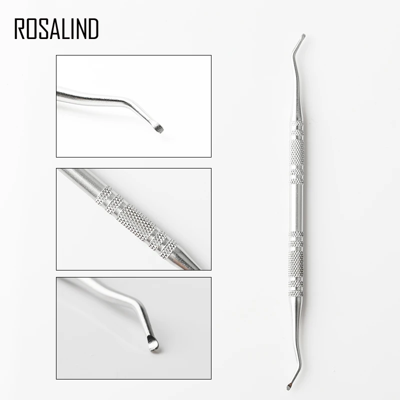 

Dual End Stainless Steel Nail Art Spoon Cuticle Pusher Groove Pick Toenail Ingrown Correction File Manicure Pedicure Tool