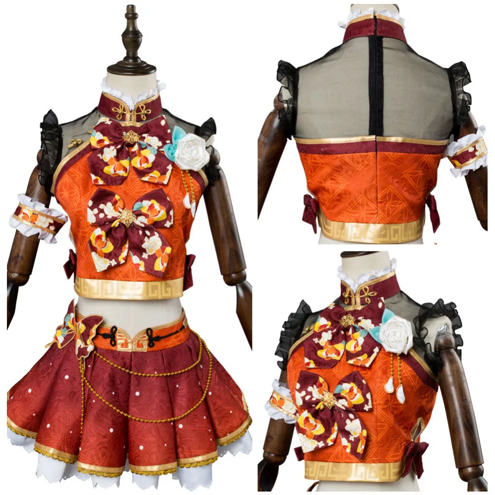 LoveLive маскарадный костюм Takami Chika платье униформа Aqours для девочек на Хэллоуин