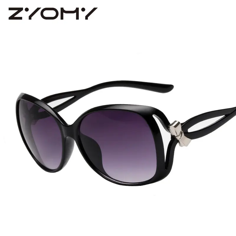 

Fashion Prevent Bask Glasses Women Sunglasses Metal Bow Decoration Eyewear Accessories Gafas Driving Goggle Big Box