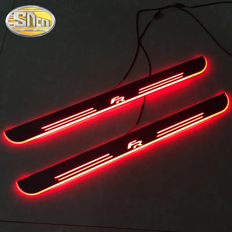  Customized 4PCS Moving LED Welcome Pedal Car Scuff Plate Pedal Threshold Door Sill Pathway Light Fo - 32947830824