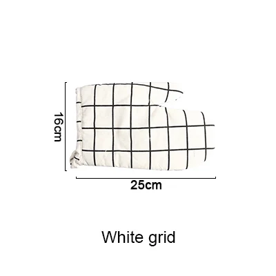 1 шт. термостойкие перчатки для микроволновой печи Нескользящие изолированные хлопковые Прихватки горшок держатель для миски кухонные инструменты для приготовления пищи - Цвет: white grid