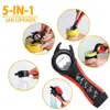 5 In 1 Multi Function Bottle Opener Stainless Steel Plastic Can Beer Opener Kitchen Non-Slip Beer Lid Twist Off Jar Can Opener ► Photo 1/6