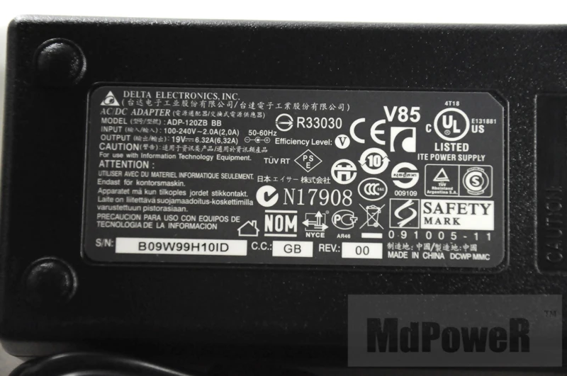 120w fonte de alimentação do portátil adaptador