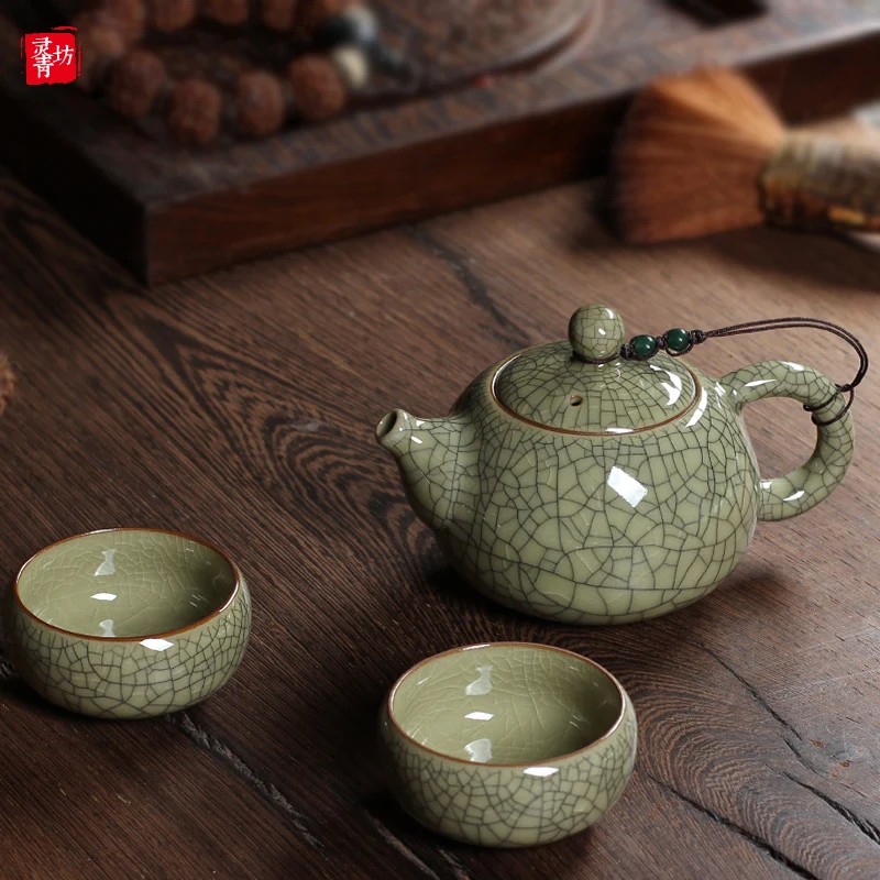 Чайный сервиз Celadon чайный из двух чашек японский kungfu китайский керамический