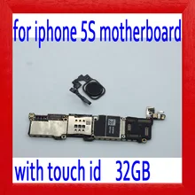 32 Гб оригинальная разблокированная материнская плата для iphone 5S с сенсорным ID, черная материнская плата для iphone 5S с полным чипом
