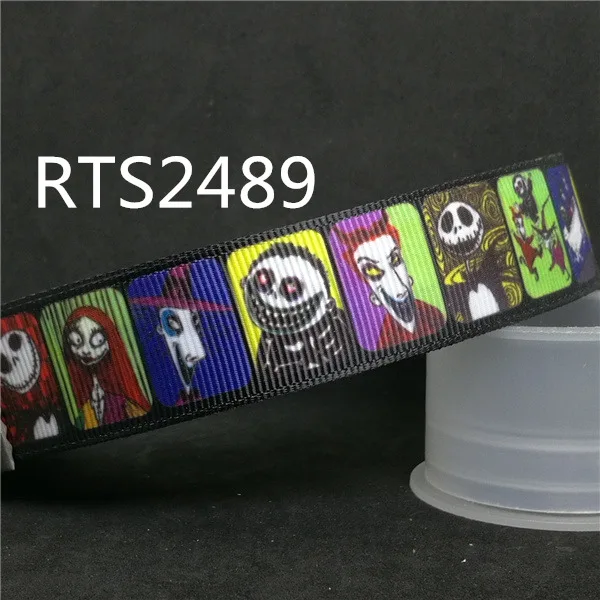 50 ярдов/рулон 7/8 дюймов мультфильм печатных grosgrain ленты RTS2393 - Цвет: 2489