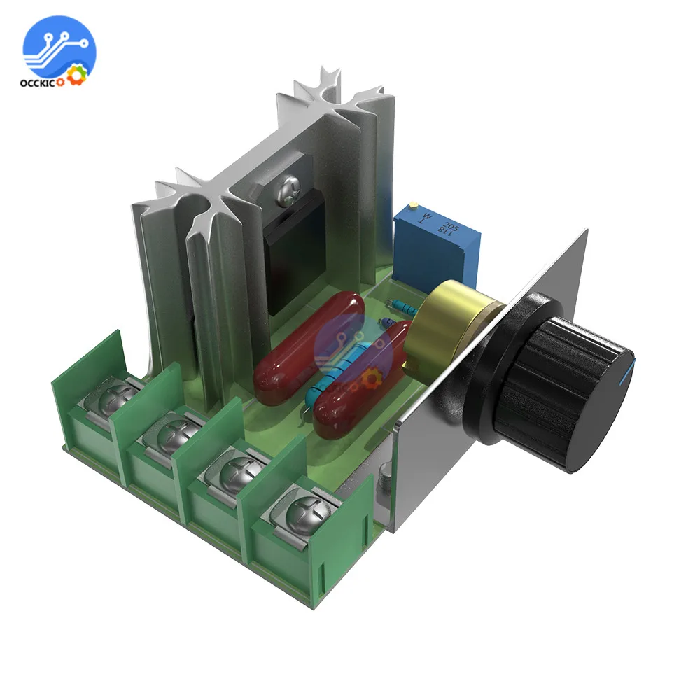 AC 220V 2000W SCR контроллер скорости двигателя Регулируемый регулятор напряжения