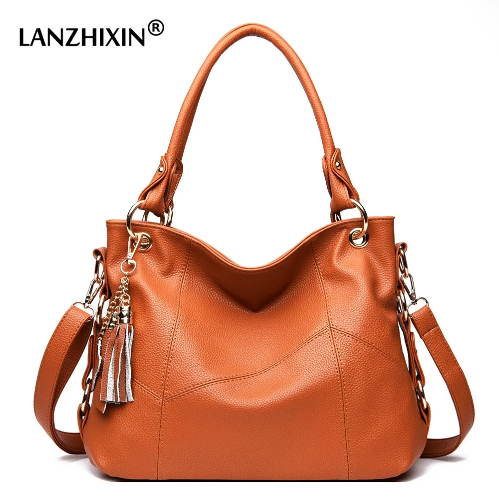 Lanzhixin النساء حقيبة ساع النساء حقائب يد جلدية مصمم Crossbody أكياس حمل حقائب كتف Bolsas الأنثوية أعلى-حقائب بيد