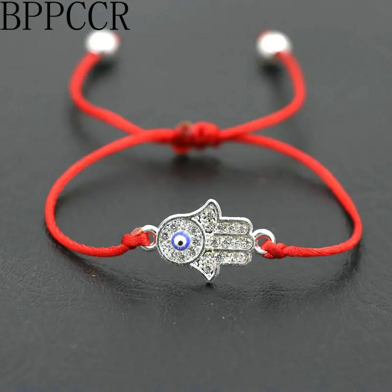 

BPPCCR Hamsa Of Hand Terse Happiness Braid Bracelets Women Thin Red Rope Thread String Zircon Chakra Lucky Bracelet Pulsears