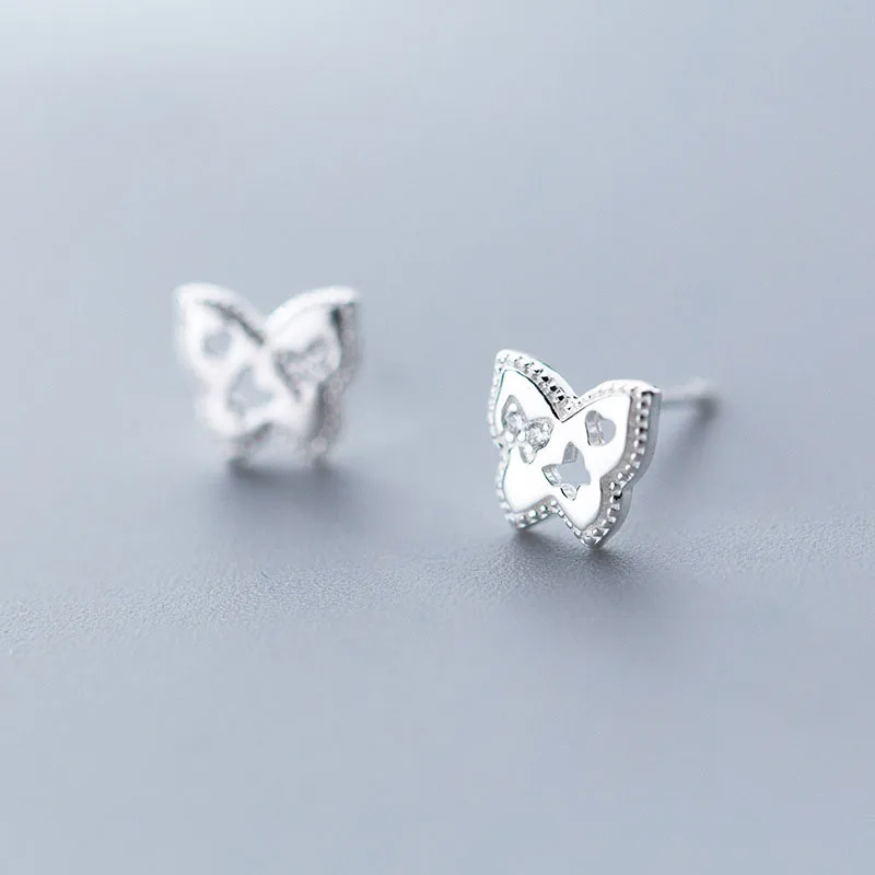 

Sweet CZ Butterfly 925 Sterling Silver Studs Earrings