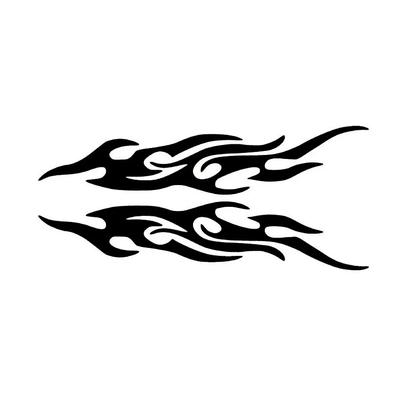 

18*4CM Car Stickers Car Decoration FLAME Shielding Paint Scratches Car Stickers Decals Mirrors Black Silver CT-552