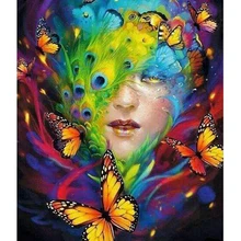 DIY фото на заказ, 5D алмазная роспись бабочки павлин фея вышивки крестом Алмазная вышивка полный квадратный круглый дрель искусство hh428