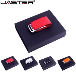 JASTER кожаный флеш-диск USB 2,0 USB 4 ГБ 8 ГБ 16 ГБ 32 ГБ ручка привод печать логотипов под заказ для рекламных подарков