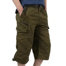 Летние мужские Свободные мешковатые штаны Повседневное мягкая и удобная обувь свободные укороченные штаны-стрейч комбинезоны L50/0211