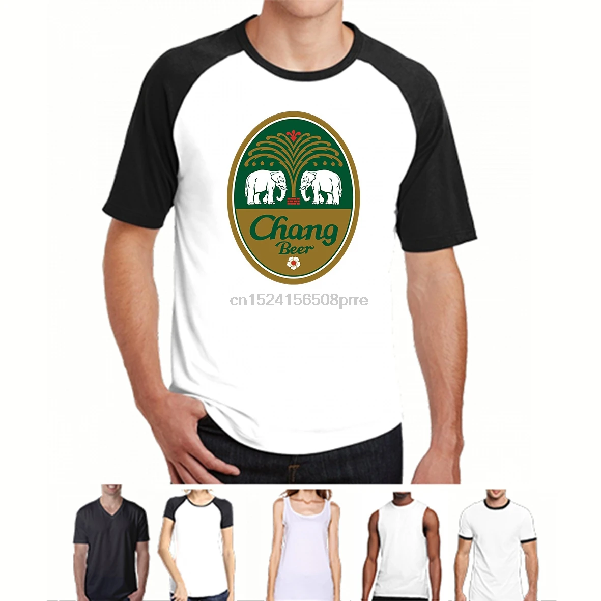 

Printed Men T Shirt Cotton O-Neck tshirts CHANG BEER Short-Sleeve Women T-Shirt