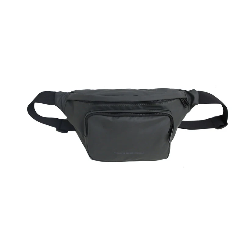 Fashion Fanny Pack Black Waterproof Money Belt Bag Men Purse Teenager's Travel Wallet Belt Male Waist Bags Crossbody Chest Bag