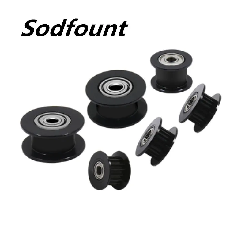 1pcs 3D printer accessories 2GT synchronous wheel H-type gt2 pulley idler bandwidth 6MM black 16/20 teeth | Обустройство дома