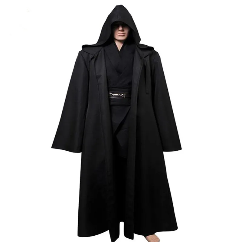 ainiel star wars anakin skywalker cosplay costume halloween costume outfit robe tunic belt pants black version full set in movie tv costumes from novelty