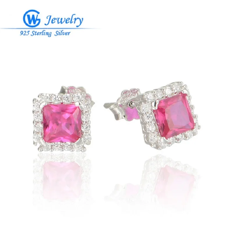 

GW Fashion Jewelry Luxury Russian Earrings Clip 925 Sterling Silver Jewelry Fashion Women Gift Brand New Gems FE369H90