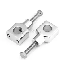 Пара Хром " Заготовка мотоцикл Руль управления для мотоциклов стояки горе Зажим адаптер для Yamaha Honda Suzuki Harley крейсеров