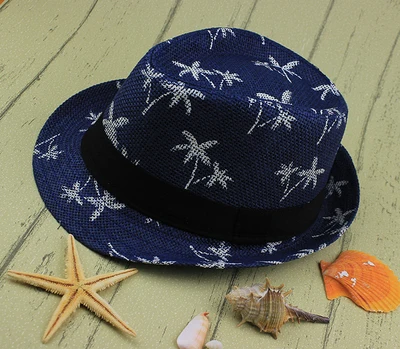 Lnpbd Лидер продаж для мужчин и женщин, шляпы от солнца, соломенная шляпа - Цвет: Navy Blue