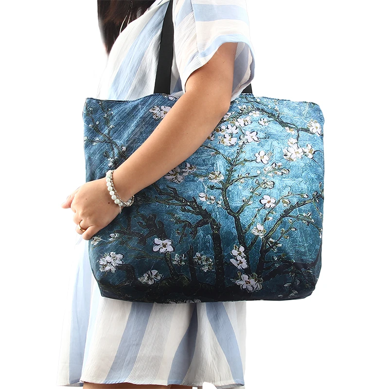 

Colorful Ladies Womens Soft Foldable Zip Shoulder Shopping Tote School Bag Handbag Beach Bag Free Shipping