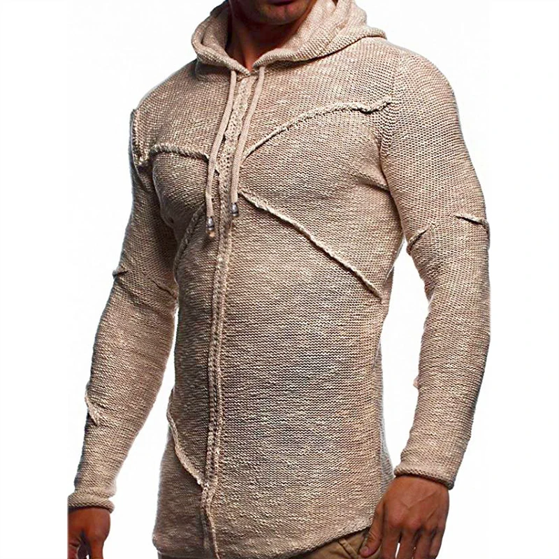 ZYFG свободный приталенный мужской свитер, модный осенний зимний пуловер, мужской Однотонный свитер для отдыха, большие размеры