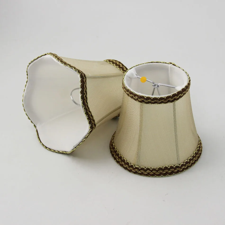 

Gold wall Lamp shade decorative , fabric shade chandelier, Clip on