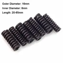 A compressão extra pesada da carga de brown de 1 pces morre o diâmetro exterior 16mm do diâmetro interno 8mm do diâmetro 20-65mm da mola