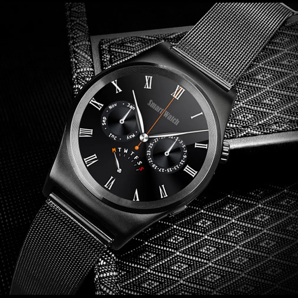 

X10 Steel Band Smart Watch With LCD HD Full Circle Display Bluetooth 4.0 Smart Sleep Monitor Knob Regulator watch men reloj 2018