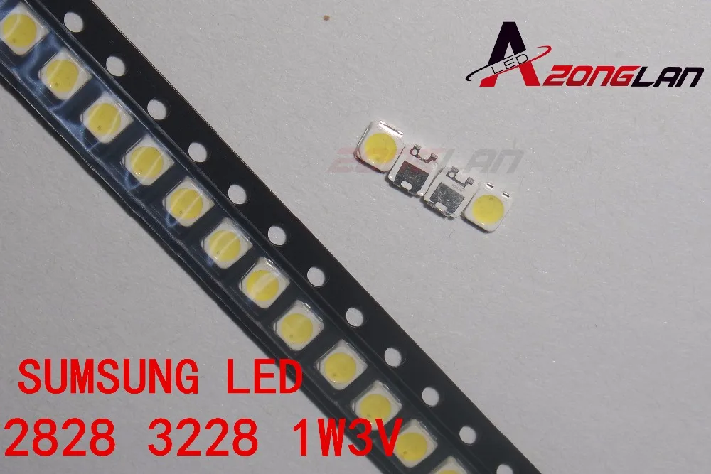 

200PCS FOR SAMSUNG 2828 LED Backlight TT321A 1.5W-3W with zener 3V 3228 2828 Cool white LCD Backlight for TV TV Application