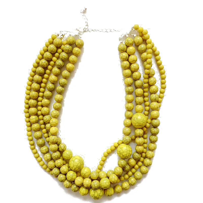 Ювелирные изделия Joolim/3 цвета, многослойное ожерелье-чокер из бисера, массивное ожерелье, модные ювелирные изделия