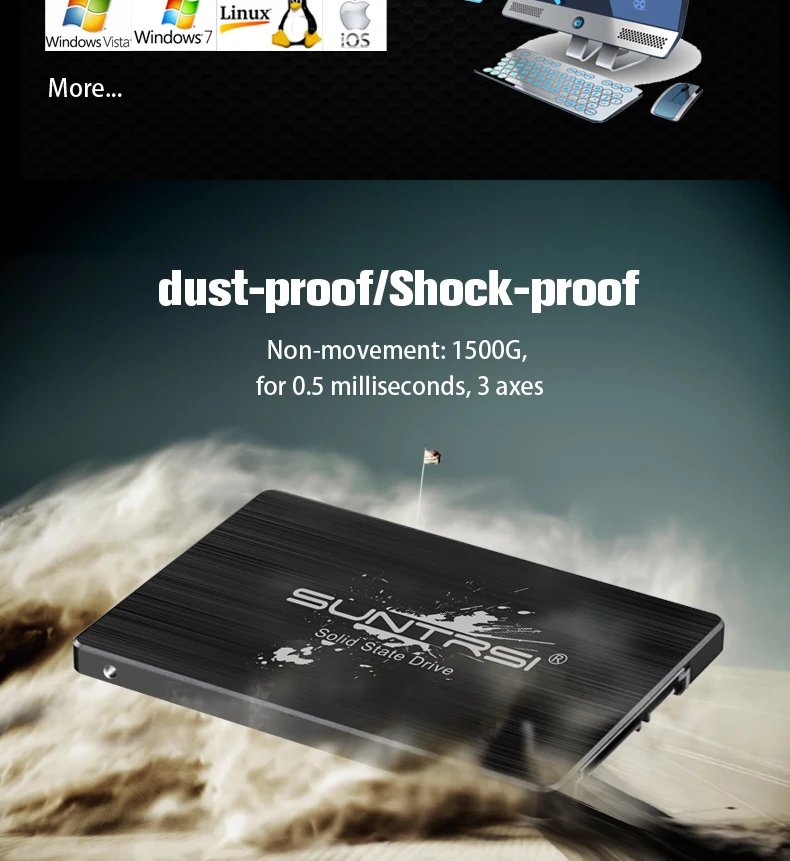 Suntrsi Лидер продаж 2,5 "Sata твердотельный накопитель S660ST 60 г 120 г Жесткий диск 240 г SSD внутренний твердотельные для ноутбуков и ПК