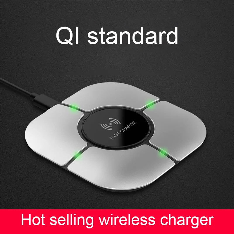 

Ultra Thin 10W Wireless Charger QI Standard 2000mA Fast Charging Charger For iPhone 8 Plus X Samsung S8 S7 Note 8 Quick Charger
