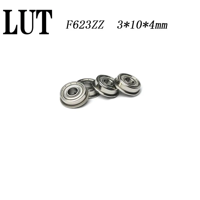 

High quality 10pcs ABEC-5 F623ZZ F623 ZZ F623Z 3*10*4 3x10x4 mm Metal Double Shielded flanged Bearing Ball Bearings with flange