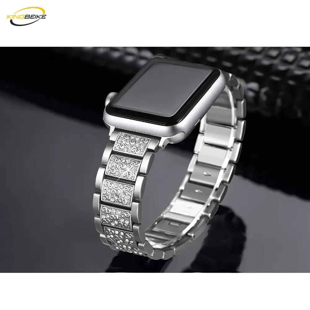 KINGBEIKE ремешок из нержавеющей стали для Apple Watch Band 1 2 3 4 серии iwatch 40 мм 44 38 42 сменный |