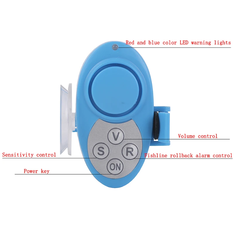 ABS Музыкальный светодиодный электронный сигнализатор укуса рыбы звуковой сигнал светодиодный светильник с зажимом для удочки